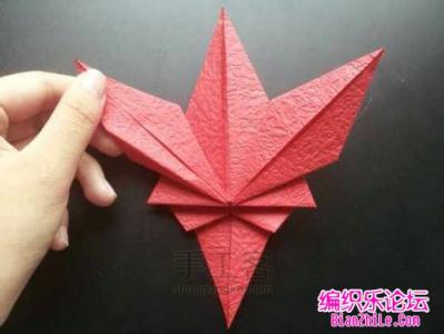枫叶折纸的折法图解 枫叶折纸方法中文图解