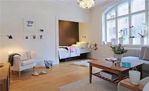 客厅卧室一体装修图 卧室、客厅装饰图