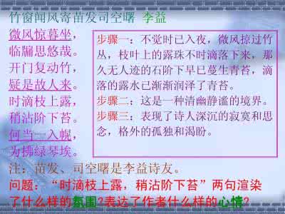 高考诗歌鉴赏答题模式 诗歌鉴赏题答题模式