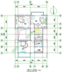 现代风格别墅平面图 10.5米X13.5米 年轻人现代风格自建房户型平面立面图