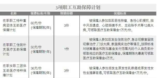 在职职工互助保障计划 职工互助保障计划 2014版职工综合互助保障计划