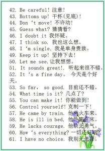 英语口语常用句子 口语交流中必备的句子