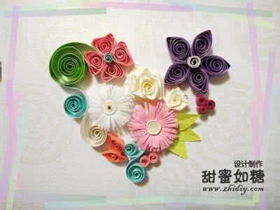 衍纸糖果 甜蜜如糖2011情人节衍纸作品