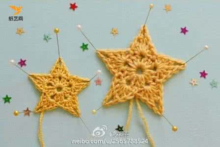 手工钩针编织台布 怎样做星星？手工钩针编织五角星星星制作教程花样图解