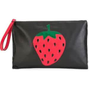 手拿包草莓花的钩法 草莓手拿包