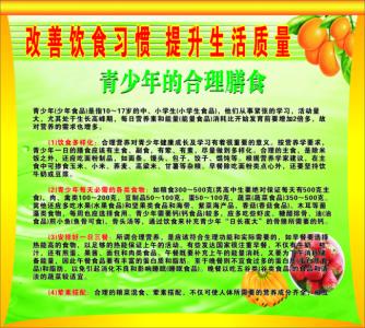 青少年合理膳食 青少年的合理膳食