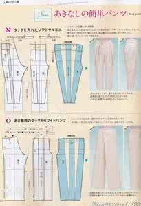 儿童裤子裁剪图 转载 裤子的一些变化裁剪图