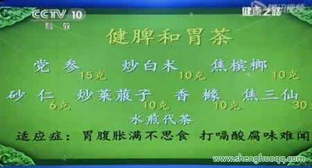 健康之路代茶饮药方 健康之路20141002调理脾胃,消食化积代茶饮