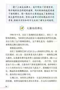 小学六年级语文《大瀑布的葬礼》课后练习题 上册