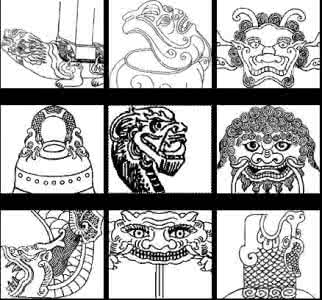 龙生九子简笔画 龙生九子，各有不同！（配形像画）