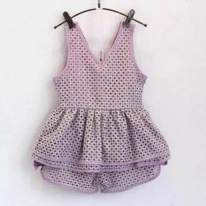 中老年裙裤套装 小宝贝钩针背心裙裤套装