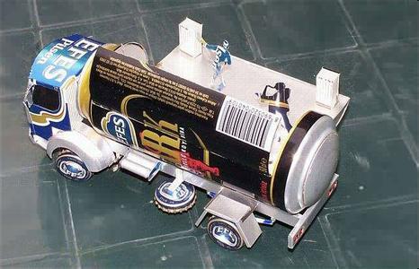 自制简易易拉罐小汽车 易拉罐自制动感汽车全过程