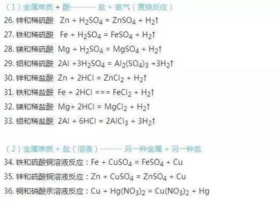 高考高频化学方程式 2013中考高频化学反应方程式