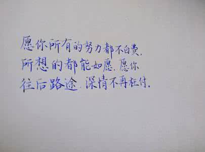 愿无深情共余生免费 愿你所有的努力都不白费，愿你所有的深情不再枉付。