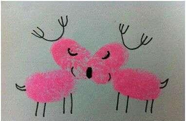 指纹画 和孩子一起画指纹画吧