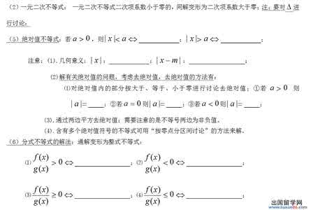 高考数学题型全归纳 高考数学题型全归纳(27)-不等式的解法