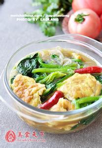 蛤蜊肉炒鸡蛋 菠菜鸡蛋蛤蜊肉锅贴