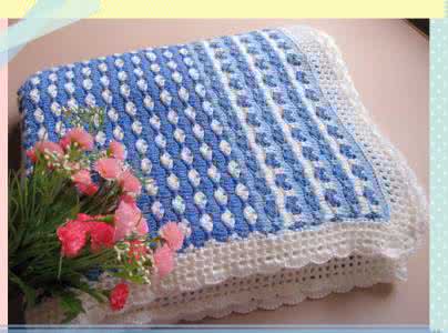 珊瑚绒线毯子各种织法 心心毯——创新宝宝绒线钩的小毯子