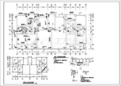 住宅建筑施工图 13×14三层简欧式住宅楼建筑施工图附带结构图、电气图、给排水图、效果图