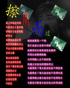 擦肩而过 擦肩而过【图文】