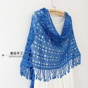 蕾丝钩针套头披肩图解 钩针编织----夏日海滩套头披肩