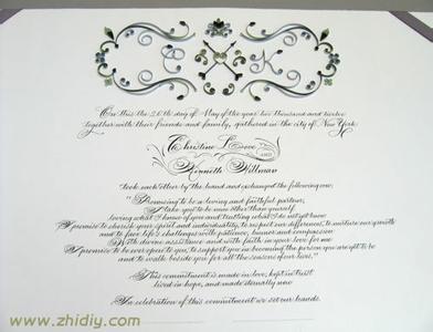 衍纸画简单的图案设计 简雅的衍纸结婚证书设计—Ann Martin