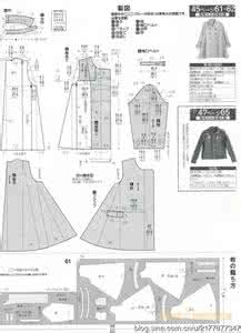 日本春秋时装裁剪图 女春秋装裁剪图