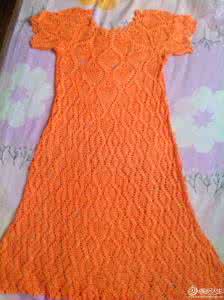 雀羽连衣裙钩编织图解 编织乐论坛上的漂亮衣裙