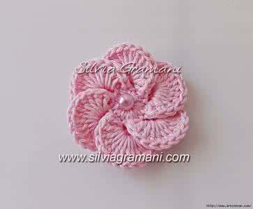 钩针胸针 【转载】钩针教程:作为胸针的主题花