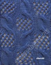 树叶花纹 针织模式----“辫子间的花纹叶”