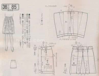 花苞半身裙裁剪图 花苞裙裁剪图