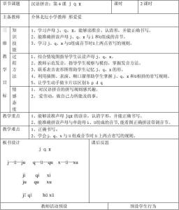 小学汉语拼音教案 小学汉语拼音教案1——14