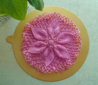 棒针模式 棒针模式----单元花“秋日丰桃”