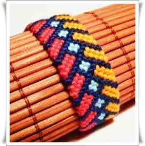 手工创意制作手链 创意手工----绳结七彩手链