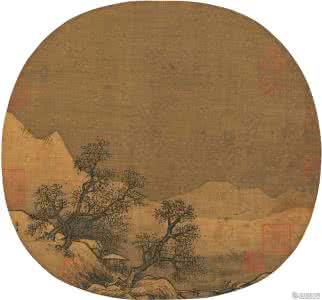 马一角夏半边 马一角夏半边 夏圭《山庄暮雪图》-夏半边江南的暮色雪景高清大图赏析