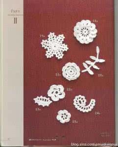 手钩平面花卉图案 日本杂志----花卉图案的钩织