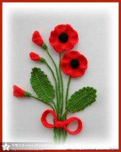 爱尔兰大花朵钩编方法 钩编小物----超级美丽的彩线小花朵