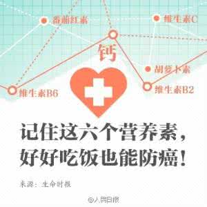 7种营养素是癌症克星 世界癌症日：记住六大抗癌营养素