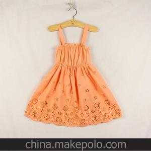 童装女童套装2017新款 【童装系列】女童小清新重叠下摆背心裙