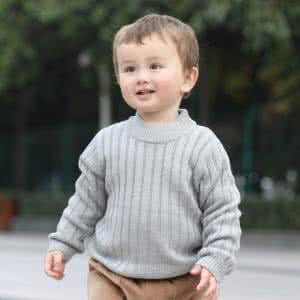 婴幼儿毛衣编织 50~80cm婴幼儿毛衣 【BB527】致宝贝-----暖意---改版的迷你蓝巨人