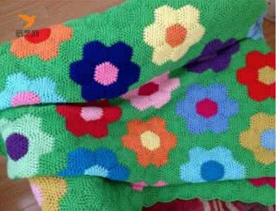 拼花毯子钩针毛线编织 【编织技巧】各种拼花