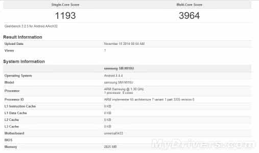 骁龙820跑分成绩曝光 骁龙810跑分 64位八核 骁龙810版三星Note 4跑分曝光