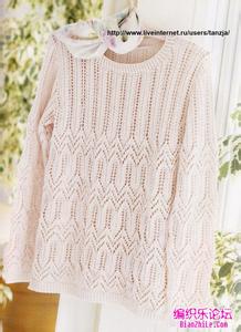 儿童钩针长袖裙子 白色长袖长款镂空毛衣裙的钩法、花样很美