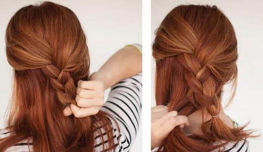 长发编发盘发图片大全 中长发的简易编盘发