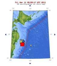 日本地震最少的地区 2011年日本地震 2011年，日本（东九区）本州岛附近海域发生的里氏8.8级地震及其引发的大规模海啸造成至少500人死