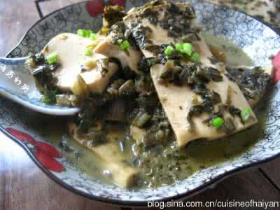 海门腌齑汤 腌齑(鸡)烧豆腐