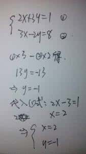 消元法的步骤 消元法