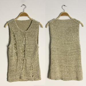 毛线编织镂空背心 针织镂空背心