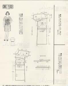 连肩袖裁剪图 必有你尺寸的连肩袖裁剪图——小白也能轻松缝制