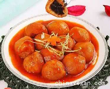 红豆沙小圆子 茄汁土豆糯米豆沙圆子